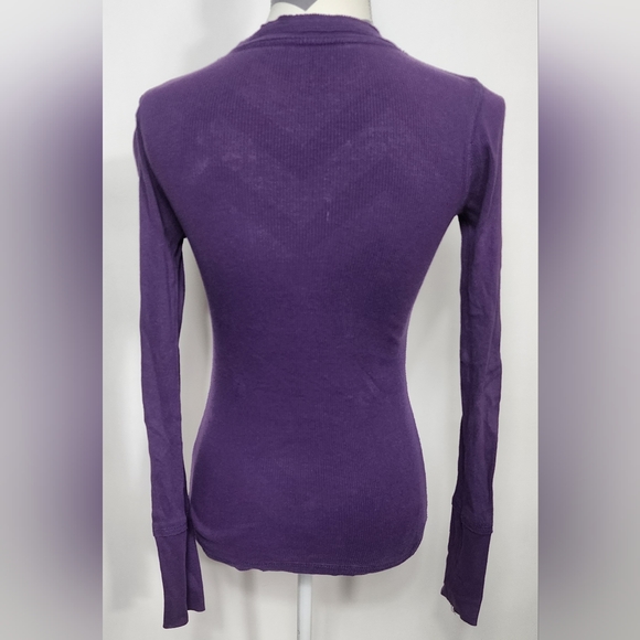 Wet Seal, lightweight purple thermal shirt, medium - Picture 2 of 3